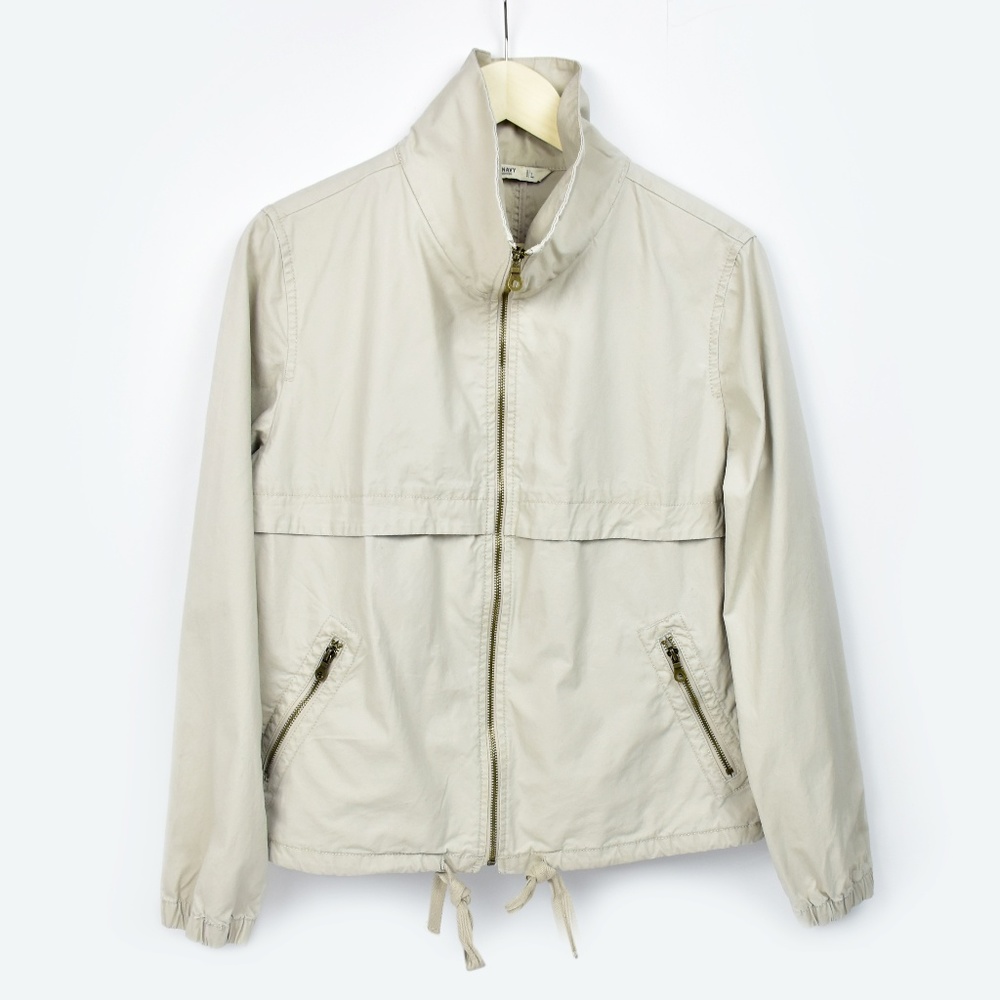Old Navy Stone Colored Utility Windbreaker Style